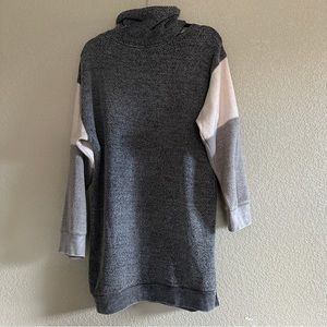 Grey and Pink Cozy Sweater Dress Size L